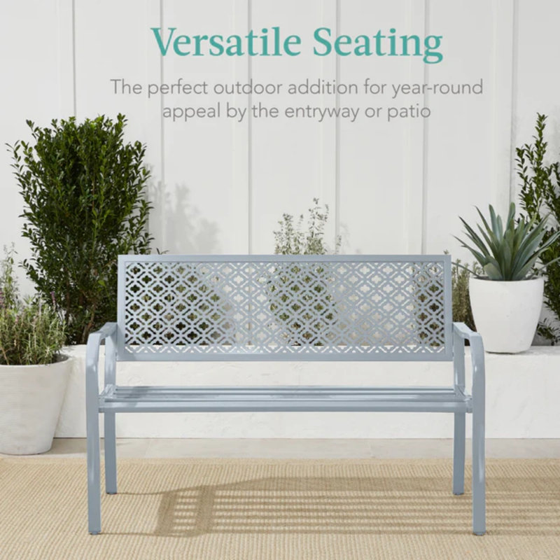 Steel Bench, Light Gray
