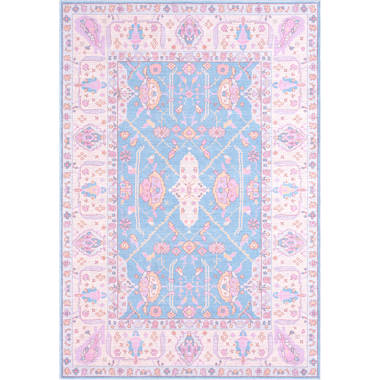 Windley Distressed Pale Pink/Cream Area Rug Bungalow Rose Rug Size: Rectangle 7'10 x 10'2