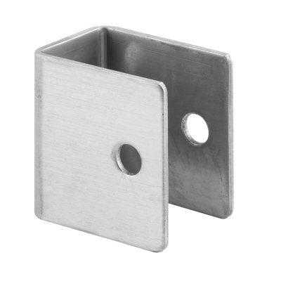 Support en U, pour panneaux de 1 po, acier inoxydable, finition satinée avec attaches (paquet simple)