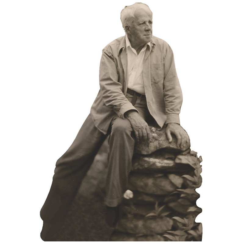 Robert Frost en carton debout