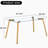 L-Shaped Metal Base Credenza Desk