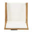 Outdoor  Chairs for Patio, Backyard, Garden Wood+Beige Cushion