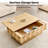 38.59"  Slide Top Coffee Table with Hidden Storage, Mid-Century Fluted Rectangle Center Table ,Natural-1055630618