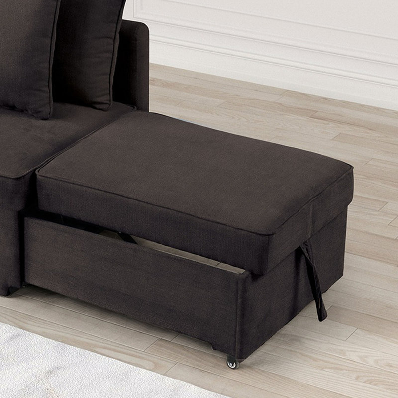 Chaise convertible 1 pièce de style contemporain, Gris