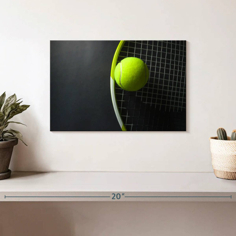 Raquette et balle de tennis vertes Sireci, H 8 po x l 12 po