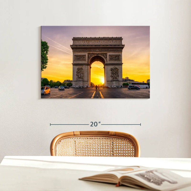 Ravi Paris Arc De Triomphe Sunset, 16" H x 24" W