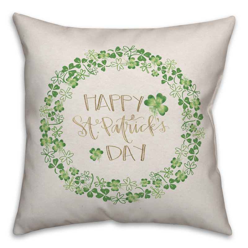 Spun Polyester Reversible Throw Pillow
