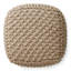 Pouf carré Casafield, repose-pieds rembourré en tricot de coton - naturel-1321536178-1328660994