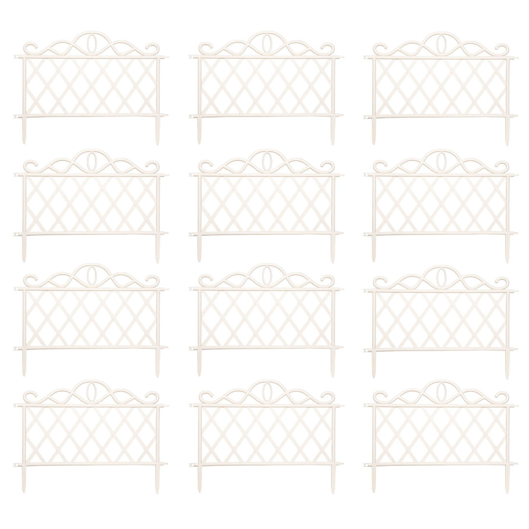 Samuel Alexander Garden Border Fence Edging - 27cm - White - Image 4