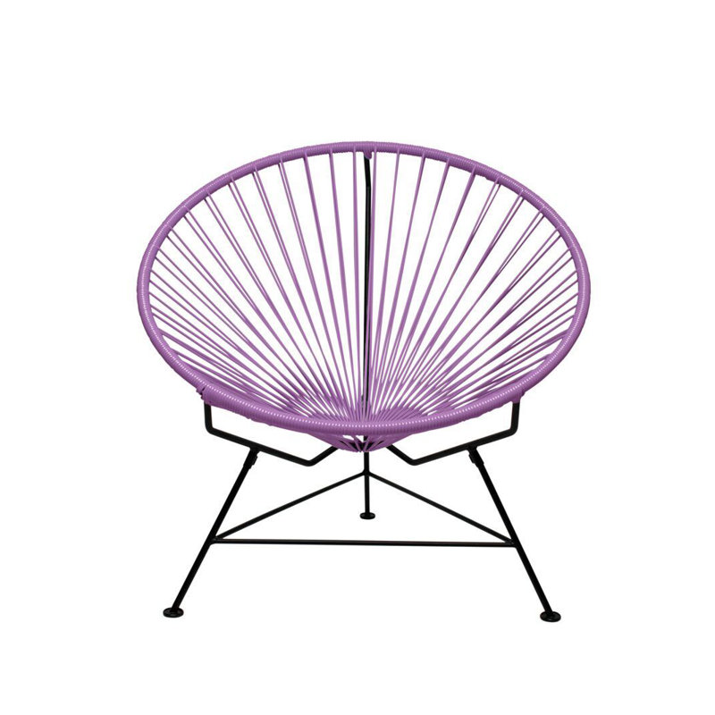 Innit Indoor Handmade Lounge Chair, Orchid/Black