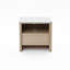 Table de chevet moderne 19,7 po avec plateau en faux travertin et tablette ouverte-983759417