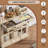 35.4" Sideboard Buffet Cabinets with Storage, Kitchen Coffee Bar Cabinet with Glass Door, Modern Sideboard Buffet with Drawer, White Sideboard Cabine for Living Room, Dining Room, Kitchen-112212582