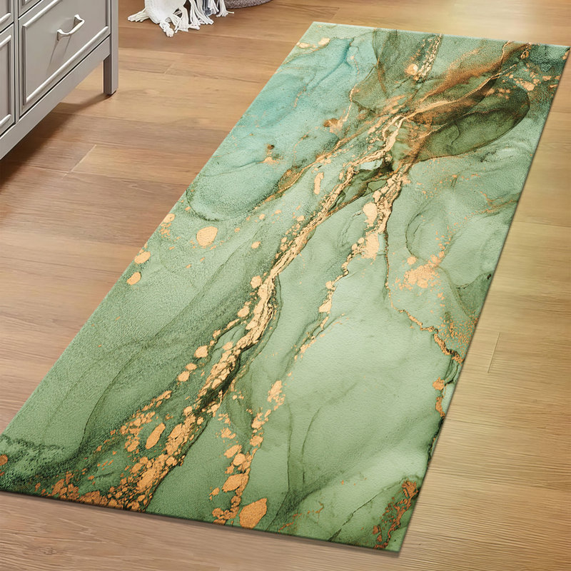 Floral Design With Pile Soft Type Printed Rug Perfect for Enhancing Your Living Room or Bedroom Decor, Rectangle 5'3" x 7'7"