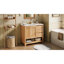 Meuble-lavabo moderne en bois rustique avec rangement