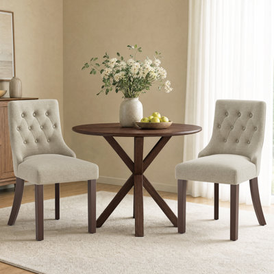 Tufted Wing Back Parsons Upholstered Dining Chair