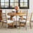 Hervey 5-Piece Retro Rustic Functional Dining Set Unique Geometric Design,Round Table Top with Leaf,dinning table set-1874598582-1874598580