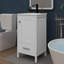 Meuble-lavabo moderne de 18 pouces avec lavabo en céramique-936109761