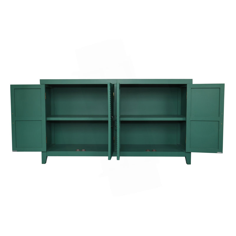 Armoire décorative avec 4 portes, garde-manger moderne Mid-Century, buffet