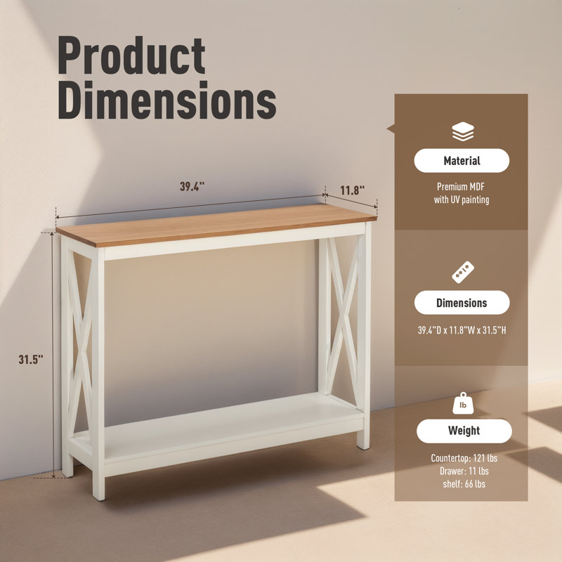Jennings End Table, Ivory (Off-White)