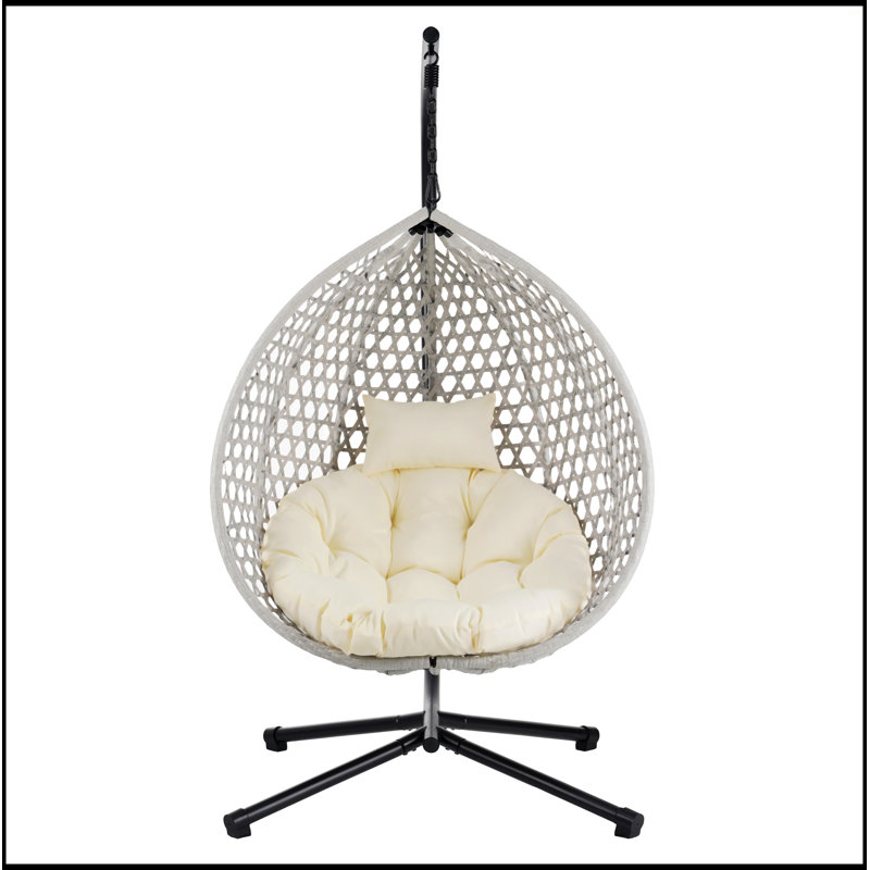 Fauteuil à œufs suspendu polyvalent, Beige, Gris