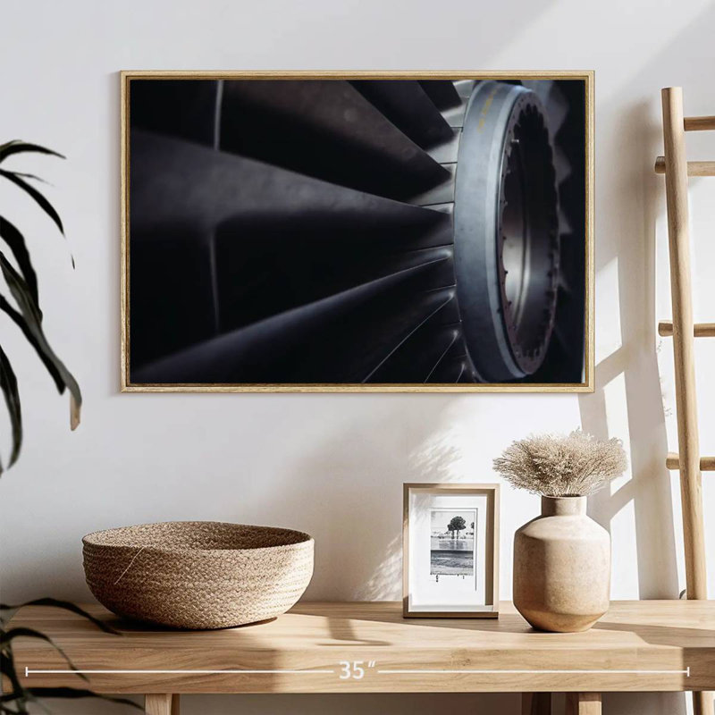 Moteur d'avion, Cadre flottant blanc, 25 po x 17 po