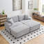 Canapé modulaire rembourré 4 pièces 88,58 po Eugenja-927079457