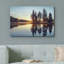 Lever de soleil sur le lac, arbres sereins, calme et sérénité, 3 pièces-96384623-96384622