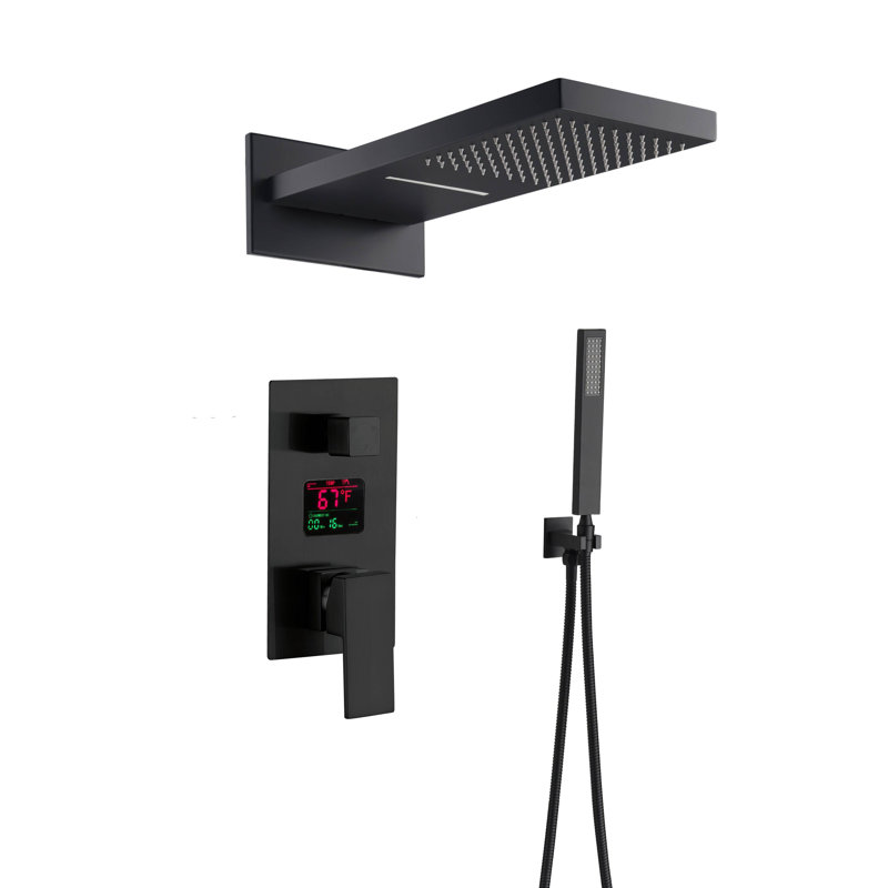 All-In-One Kit with Rough in-Valve, Matte Black
