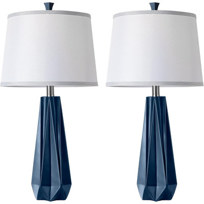 Ensemble de 3 lampes de table à température de couleur moderne de 27 po pour le salon, la chambre à coucher et le bureau