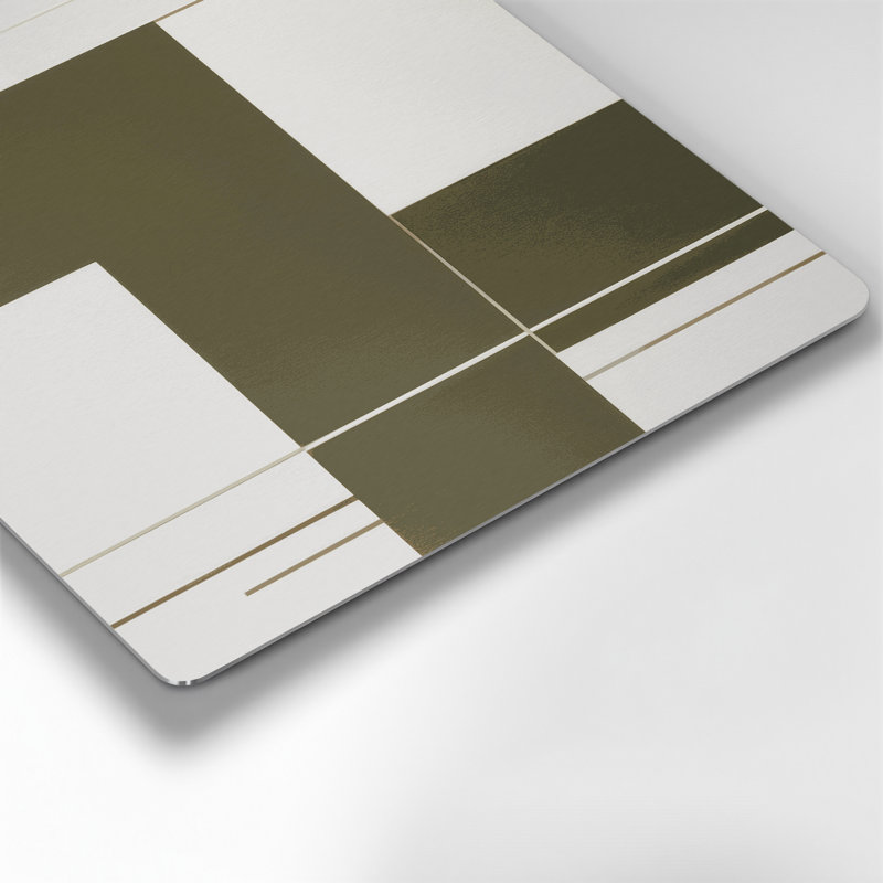 Minimalism 52 Beige Metal Wall Art, 12" H x 12" W