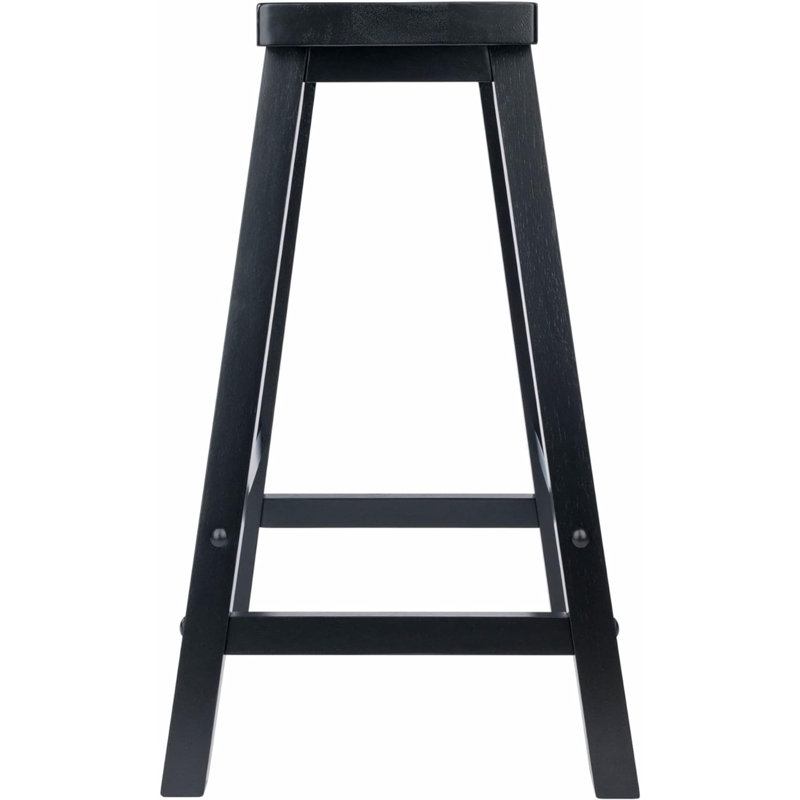 Tabouret Satori, 29 po, noyer, 24", Noir