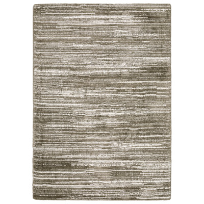 Delfine Distressed Stripe Brown/ Ivory Area Rug