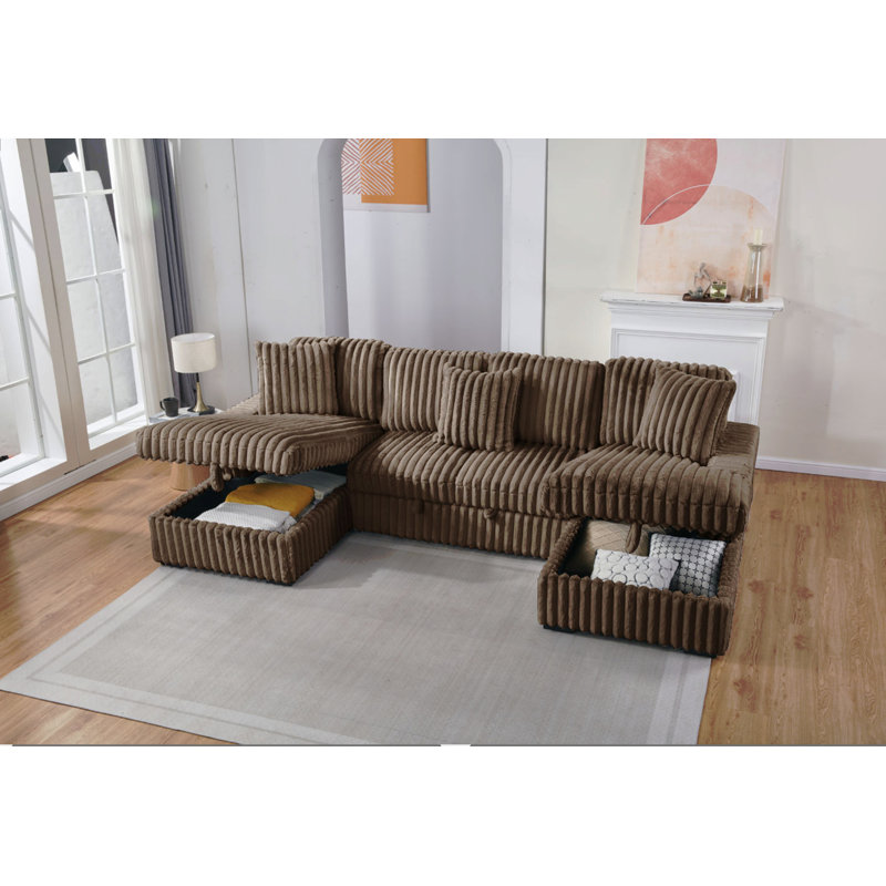 Canapé ST2401, Tissu brun