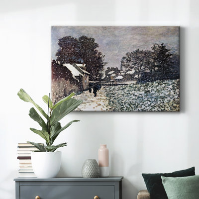 «Snow at Argenteuil» par Monet-Gallery, toile tendue