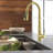Pull Down Single Handle Kitchen Faucet With Accessories