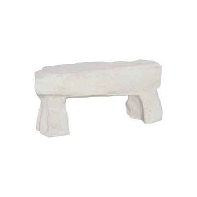 White Stone Cast Stone Bench