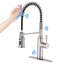 Robinet de cuisine tactile avec douchette extractible-128500660