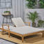 Double chaise longue de patio avec coussin-414613826