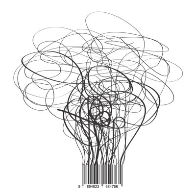 Anarchy Barcode On Canvas Graphic Art