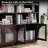 46" Bookshelf And Bookcase, Small Bookcase With Glass Door, 3 Tier Mid-century Book Shelves W/ Deep Storage Cabinet And Adjustable Shelves, Wood Standing Small Book Shelf For Home Office Kitchen-805062805