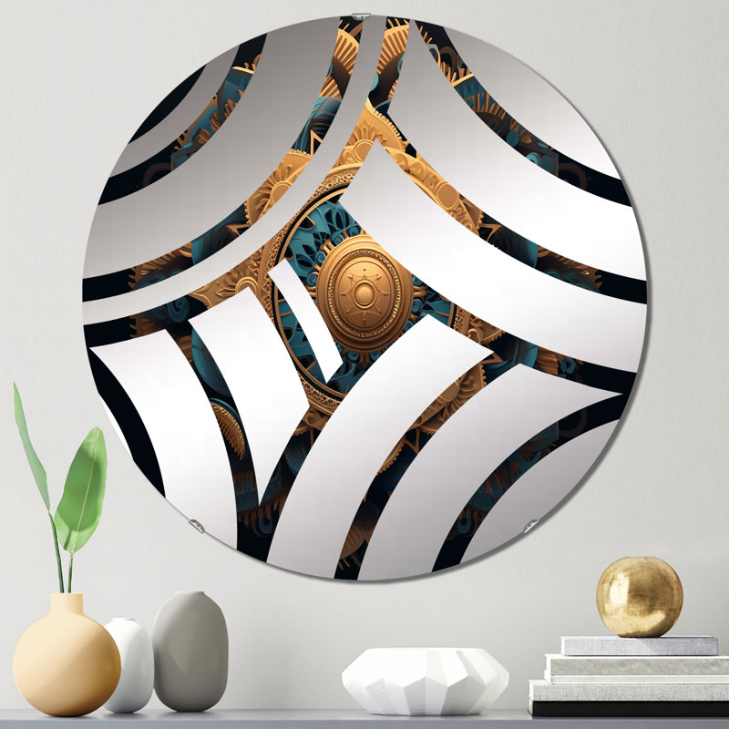 Miroir décoratif Wave II, 23,6 po x 23,6 po