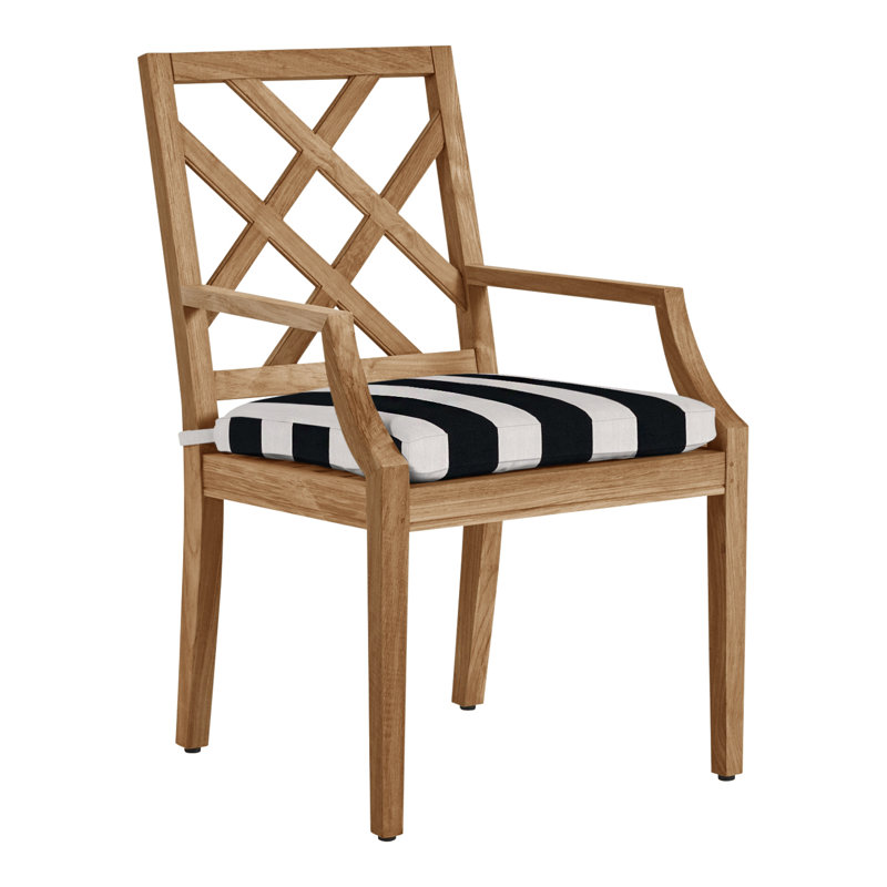 Chaise avec accoudoirs en teck Haley - teck naturel, Teck naturel, Welt, Perigold direction rosée