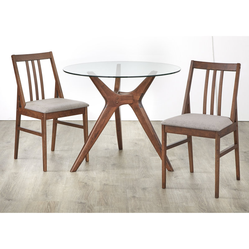 Ensemble de salle à manger Urgeon, 3 pièces : 1 table, 2 chaises