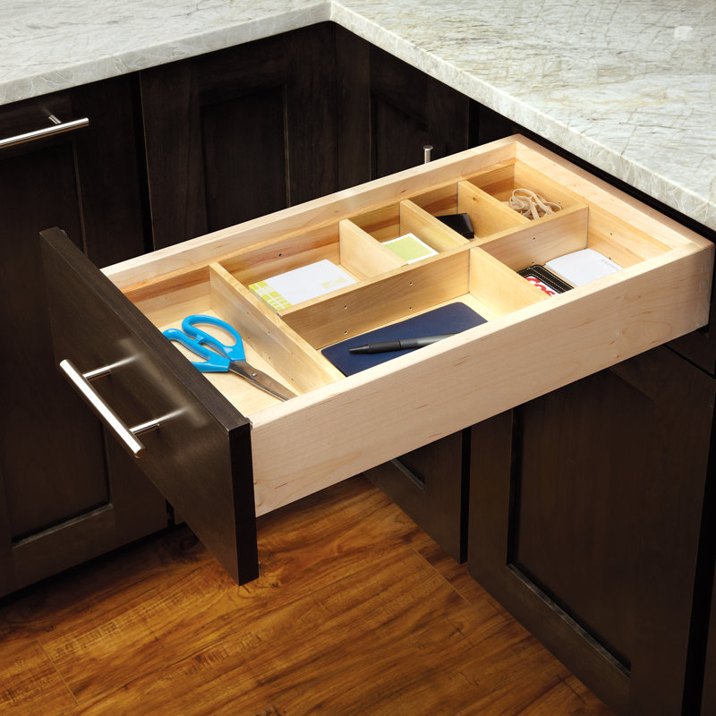 Rangement personnalisable pour tiroir de cuisine Rev-A-Shelf, 2.5" H X 15.38" W X 19.13" D