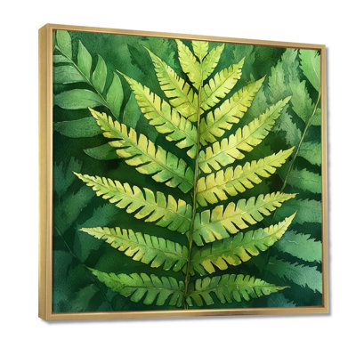 «Dorree Fern Collage Of The Forest I - Fougères», art mural