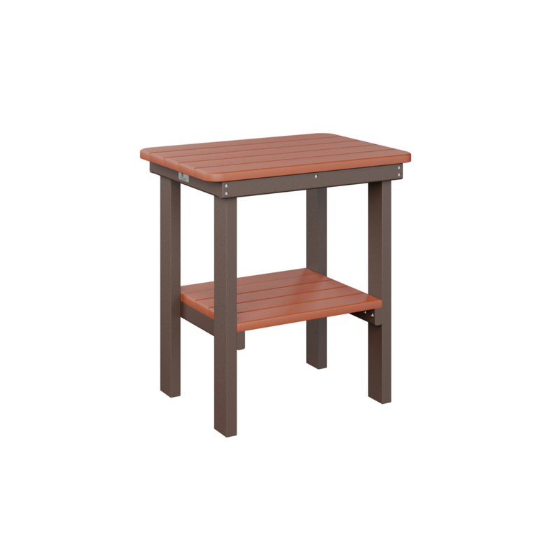 Berlin Gardens Rectangular End Dining Table, Chocolate Brown, Mango Orange