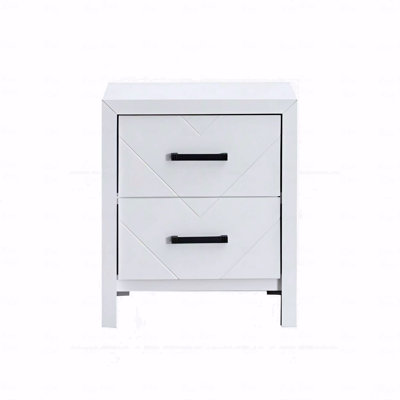 Morris 2 Drawer Nightstand White