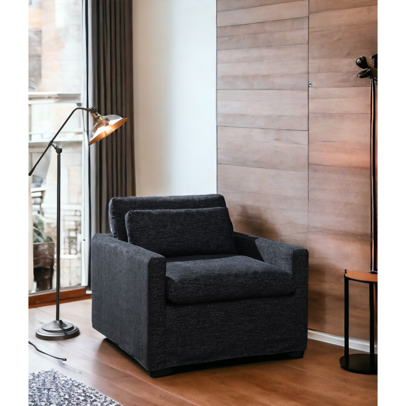 Fauteuil pivotant Mclaughlin, Gris foncé