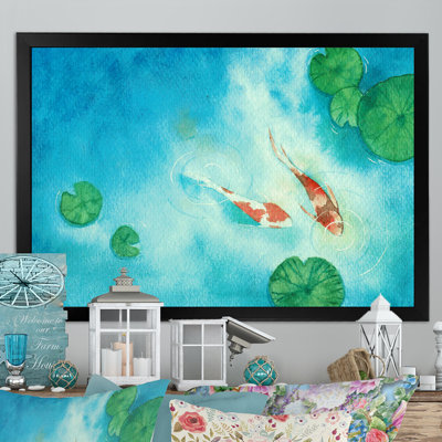Poisson asiatique Koi - reproduction sur toile