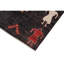Tapis noir et rouge noué à la main de haute qualité